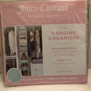 NEW JUICY COUTURE 6 TIER HANGING ORGANIZER